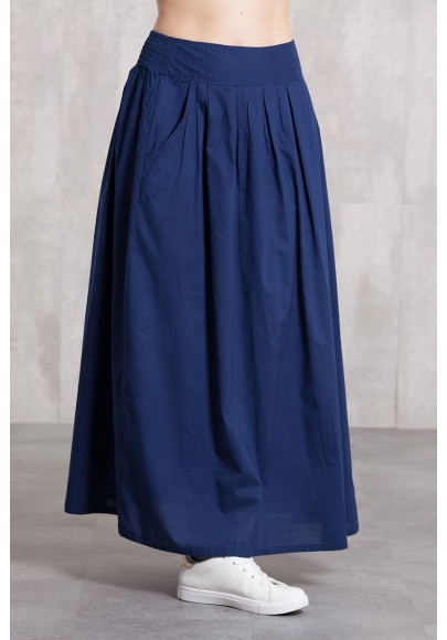 Long skirt coton voil -635-34-navy
