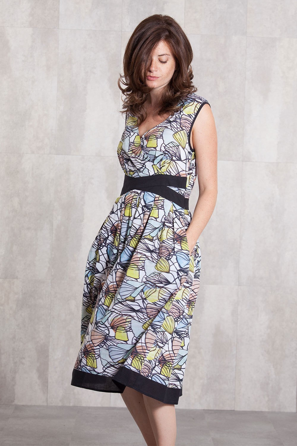 Dress coton voil digital print-630-76