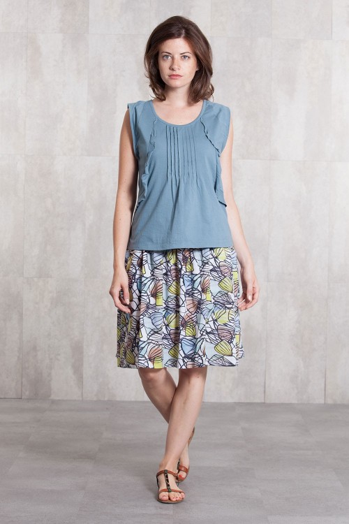 Skirt coton voil digital print -630-32