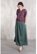 Long skirt coton voil -635-34-kaki