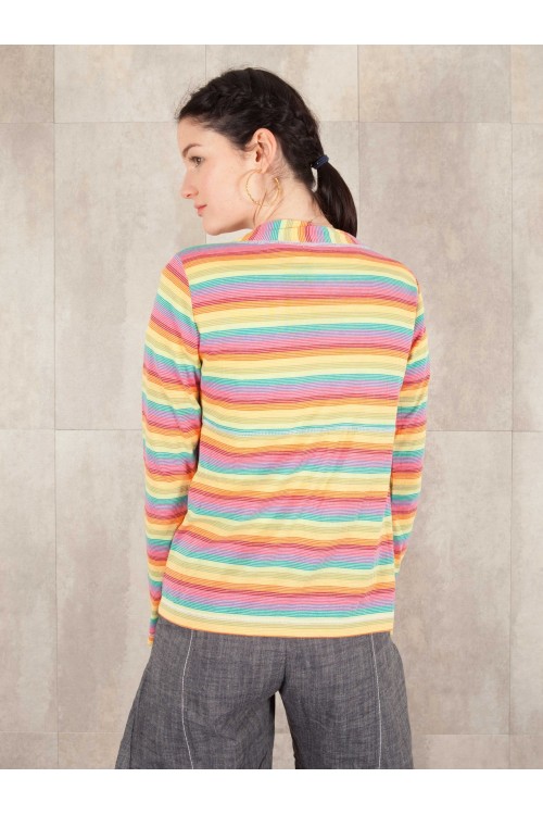 Gilet Maude Rayé coton jersey 520-61