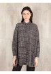 Shirt Jacket digital print  coton linen effect E16-10-CC