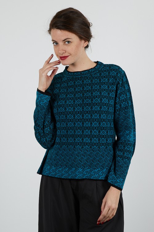 4714-10 Pull maille jacquard 
