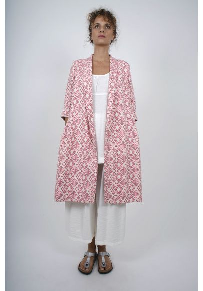 640-60A Veste Kimono tapistry coton