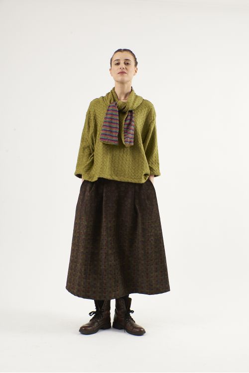 PULL MAILLE AVEC ECHARPE 670/10 KIWI