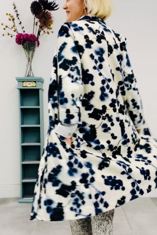 700/60 CL PRINT J  Kimono en lin coton imprimé digital