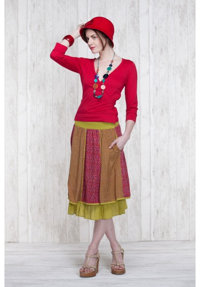 Skirt red-olive  660-30