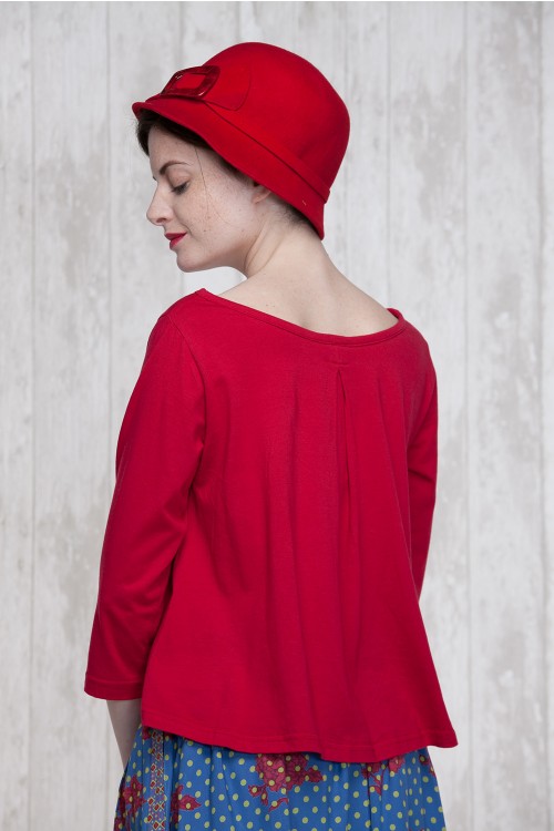PULL T-SHIRT ROUGE  668-13