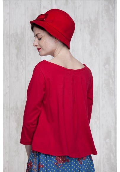 PULL T-SHIRT ROUGE  668-13