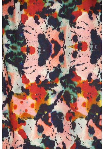Dress Tunic Print Flowers Multicolor-E16-72-VI-I